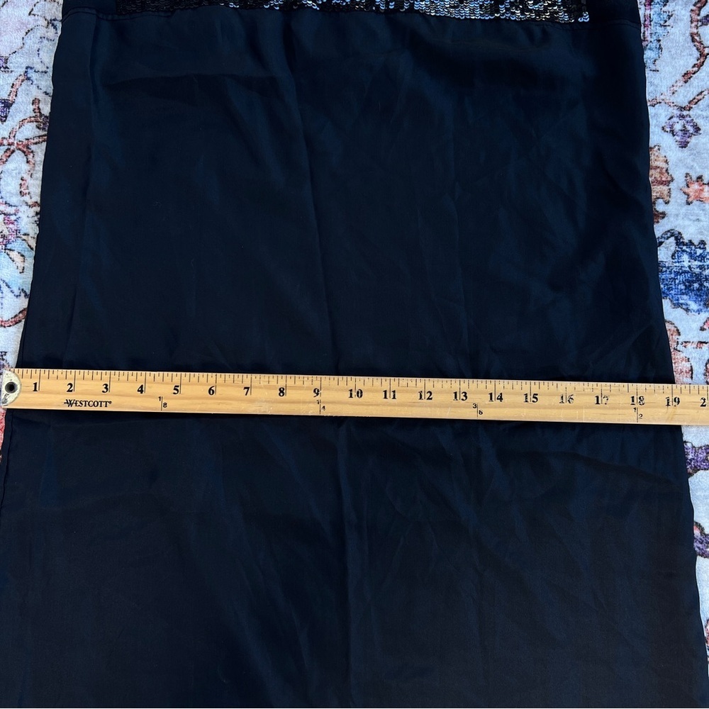 Dereck Lam black sequin lightweight silk slip dress nighty lingerie Italy size 6 - Picture 13 of 16